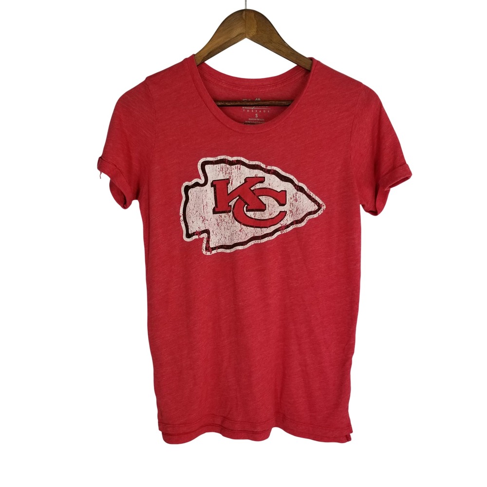 Majestic Threads Kansas City Chiefs Patrick Mahomes 15 Red Graphic T-Shirt Small